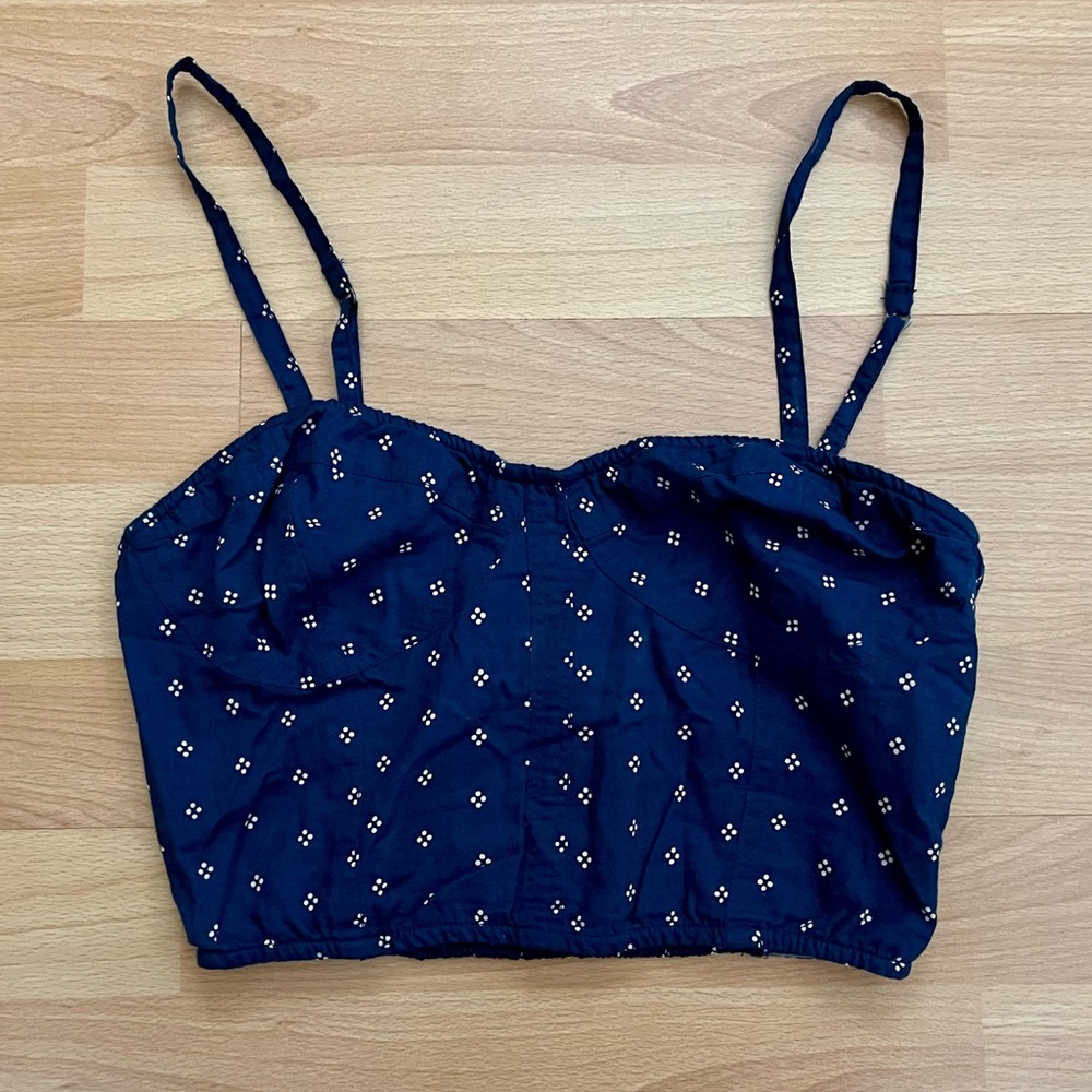 Hollister Patterned Crop Tank Top